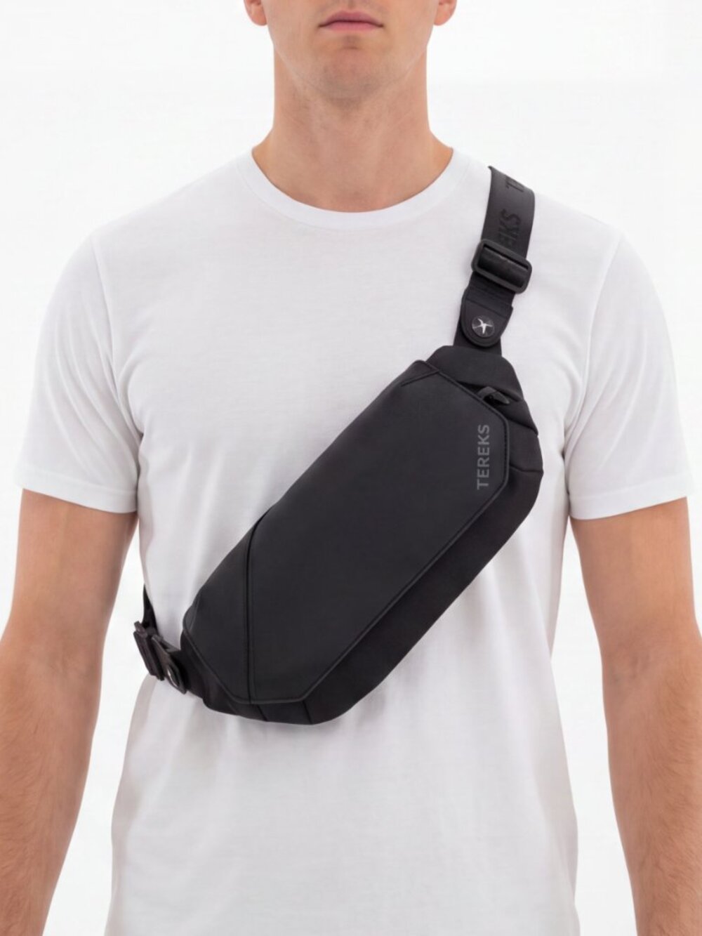 NWT Crossbody Sling Bag Black Anti-Theft RFID Water Resistant 1.3L with FIDLOCK
